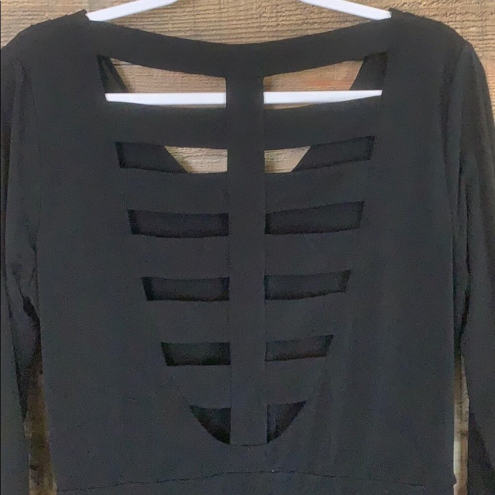 Bcbgeneration Solid Black Long Sleeve Surplice Dr… - image 6